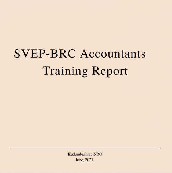 Report on SVEP-BRC Accountants Training - Uttar Pradesh